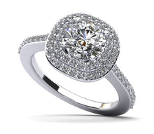 Load image into Gallery viewer, Effervescent Diamond Engagement Ring with 0.92 ct. (0.50 ct. center diamond) - Luxury Time NYC