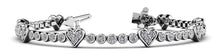 Load image into Gallery viewer, Eight of Hearts Diamond Tennis Diamond Bracelet with 2.11 ct.(finished) 2mm - Luxury Time NYC