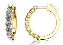 Load image into Gallery viewer, Elegant Diamond Hoop Earrings with 0.46 ct.(finished) 2mm - Luxury Time NYC