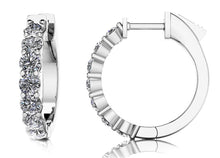 Load image into Gallery viewer, Elegant Diamond Hoop Earrings with 0.46 ct.(finished) 2mm - Luxury Time NYC