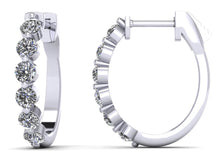 Load image into Gallery viewer, Elegant Oval Diamond Hoop Earrings with 0.46 ct.(finished) 2mm - Luxury Time NYC