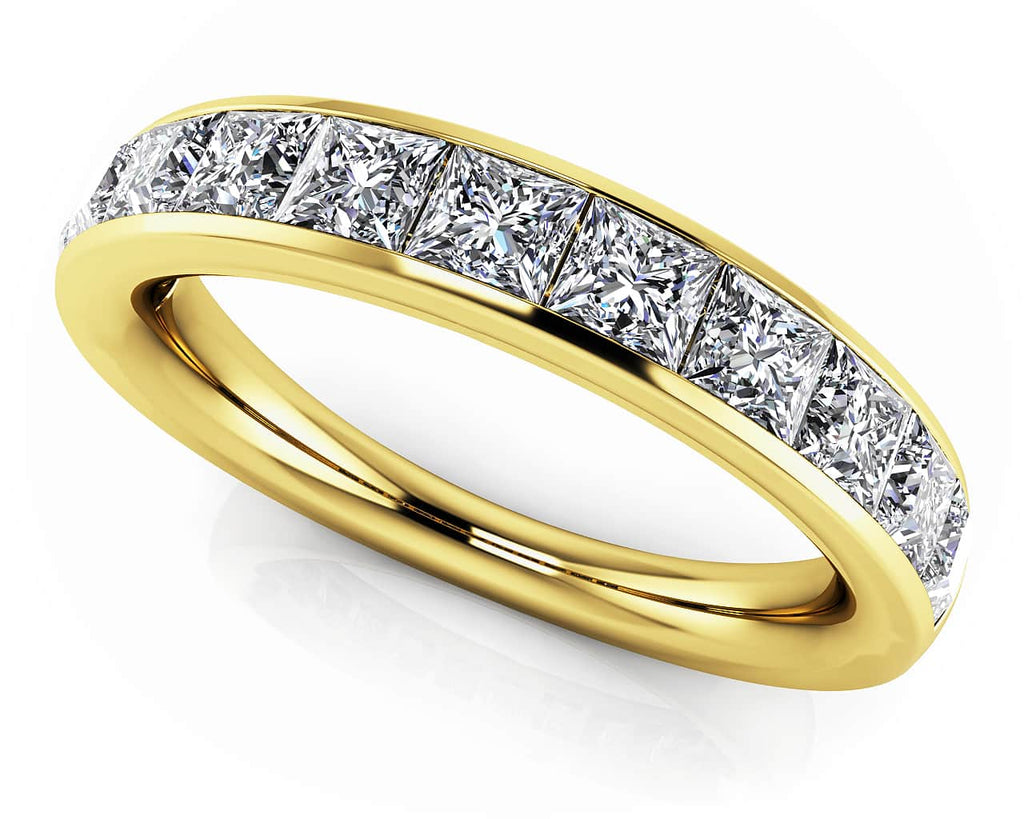 Elegant Princess Cut Anniversary Band Diamond with 0.75 ct.(finished) 2mm - Luxury Time NYC