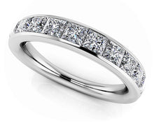 Load image into Gallery viewer, Elegant Princess Cut Anniversary Band Diamond with 0.75 ct.(finished) 2mm - Luxury Time NYC