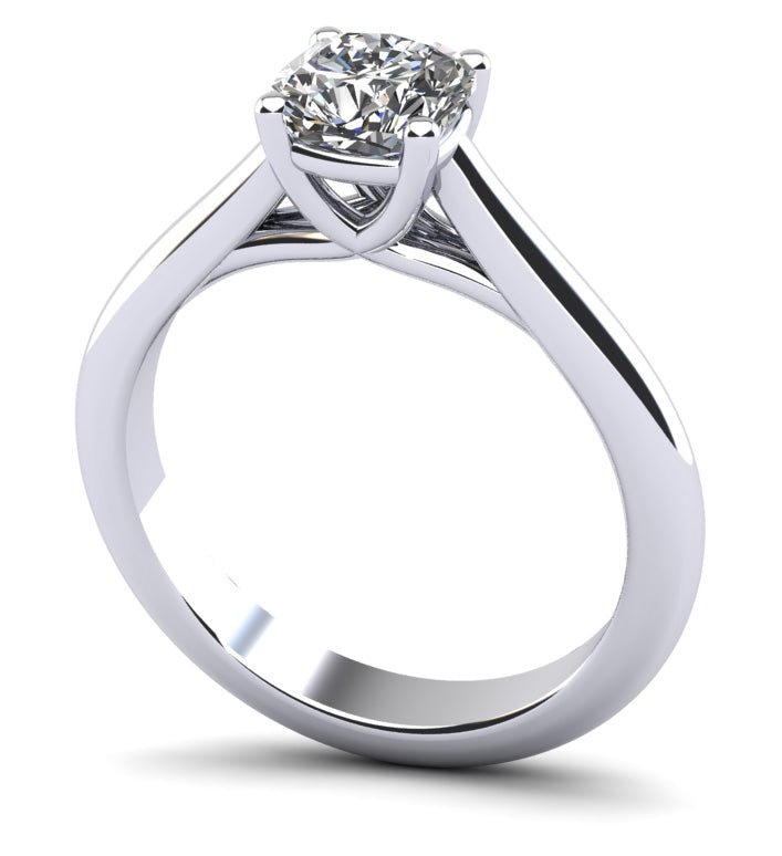 Elegant Round Lab - Grown Diamond Solitaire Engagement Ring with 0.50 ct.(finished) 4.5x4.5mm - Luxury Time NYC