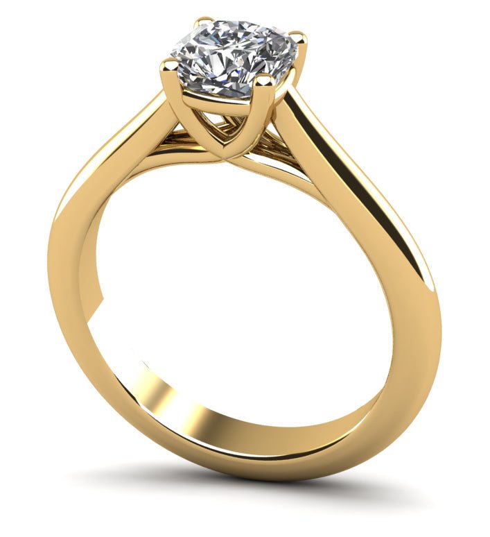 Elegant Round Lab - Grown Diamond Solitaire Engagement Ring with 0.50 ct.(finished) 4.5x4.5mm - Luxury Time NYC