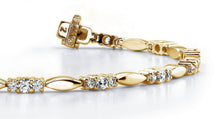 Load image into Gallery viewer, Elliptical Link Diamond Bracelet with 0.95 ct.(finished) 1.5mm, 2.1mm - Luxury Time NYC