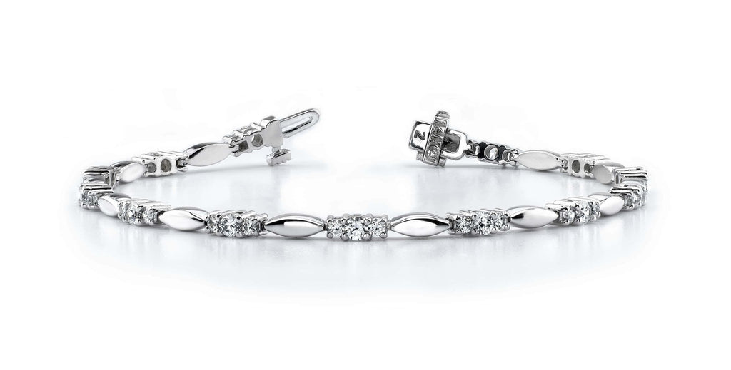 Elliptical Link Lab - Grown Diamond Bracelet with 2.05 ct.(finished) 2mm, 3mm - Luxury Time NYC