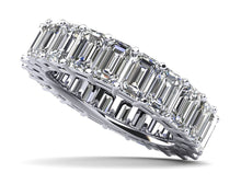 Load image into Gallery viewer, Emerald Cut Classic Diamond Eternity Diamond Ring with 4.40 ct.(finished) 4x3mm - Luxury Time NYC