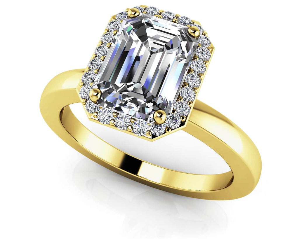 Emerald Cut Diamond Engagement Ring with 0.81 ct. (0.70 ct. center diamond) - Luxury Time NYC