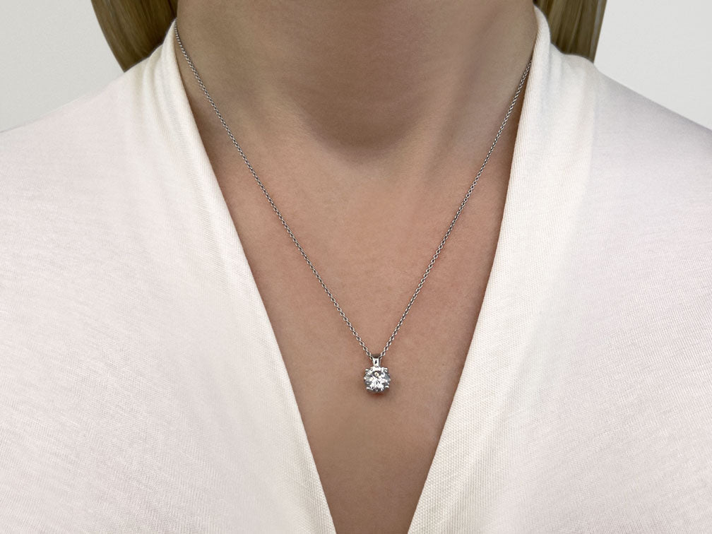 Enchanted Tulip Diamond Pendant with 0.25 ct.(finished) 4mm - Luxury Time NYC