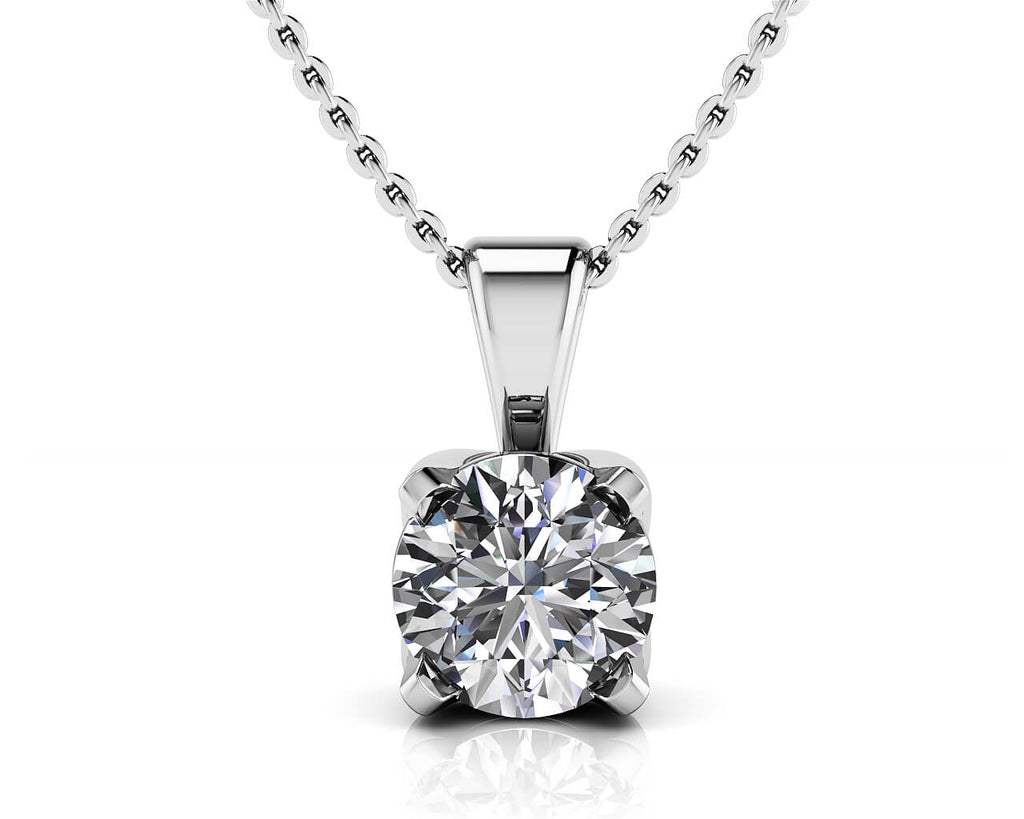 Enchanted Tulip Diamond Pendant with 0.50 ct.(finished) 5mm - Luxury Time NYC