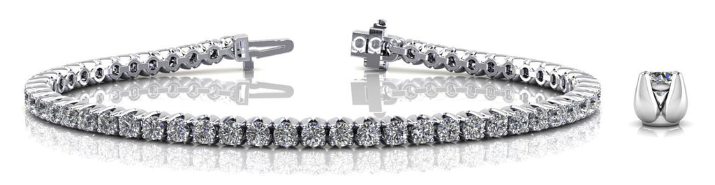 Enchanted Tulip Diamond Tennis Bracelet with 2.31 ct.(finished) 2mm - Luxury Time NYC