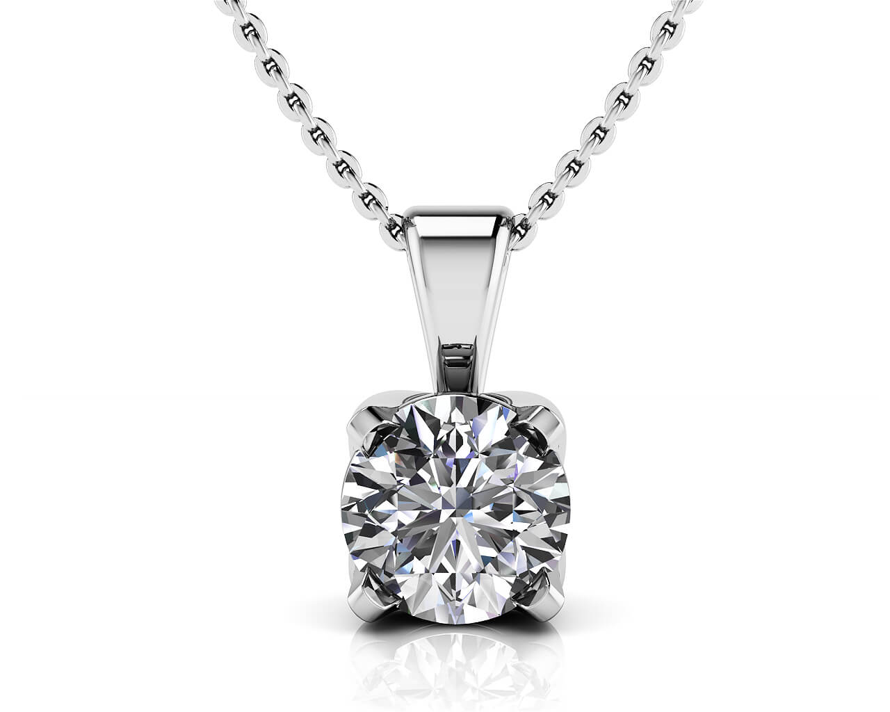 Enchanted Tulip Lab - Grown Diamond Pendant with 1.00 ct.(finished) 6.5mm - Luxury Time NYC