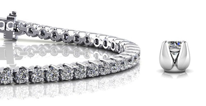 Enchanted Tulip Lab - Grown Diamond Tennis Bracelet with 10.25 ct.(finished) 4mm - Luxury Time NYC