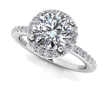 Load image into Gallery viewer, Enchanting Halo Diamond Engagement Wedding Ring Diamond with 1.73 ct. (1.25 ct. center diamond) - Luxury Time NYC