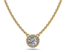 Load image into Gallery viewer, Enchanting Halo Diamond Pendant with 0.33 ct. (0.25 ct. center diamond) - Luxury Time NYC