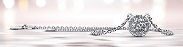 Enchanting Halo Lab - Grown Diamond Pendant with 0.61 ct. (0.50 ct. center diamond) - Luxury Time NYC