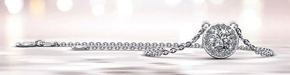 Enchanting Halo Lab - Grown Diamond Pendant with 0.61 ct. (0.50 ct. center diamond) - Luxury Time NYC