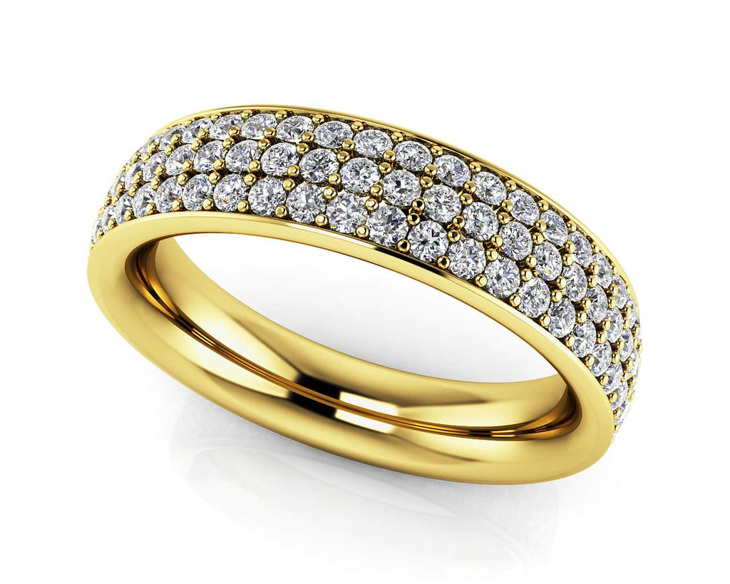 Enchanting Three Row Eternity Wedding Band Diamond with 1.18 ct.(finished) 1.2mm - Luxury Time NYC