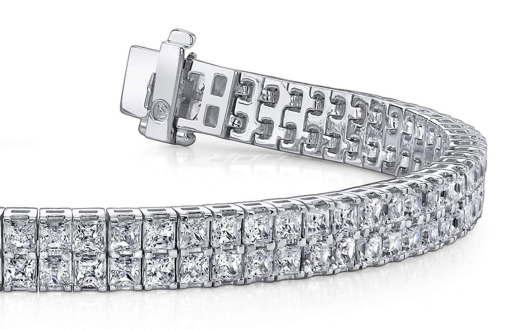 Endless Dreams Princess Cut Tennis Bracelet Lab - Grown Diamond with 12.24 ct.(finished) 2.3mm - Luxury Time NYC