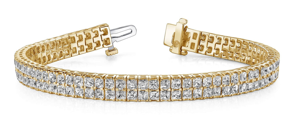 Endless Dreams Princess Cut Tennis Diamond Bracelet with 12.24 ct.(finished) 2.3mm - Luxury Time NYC