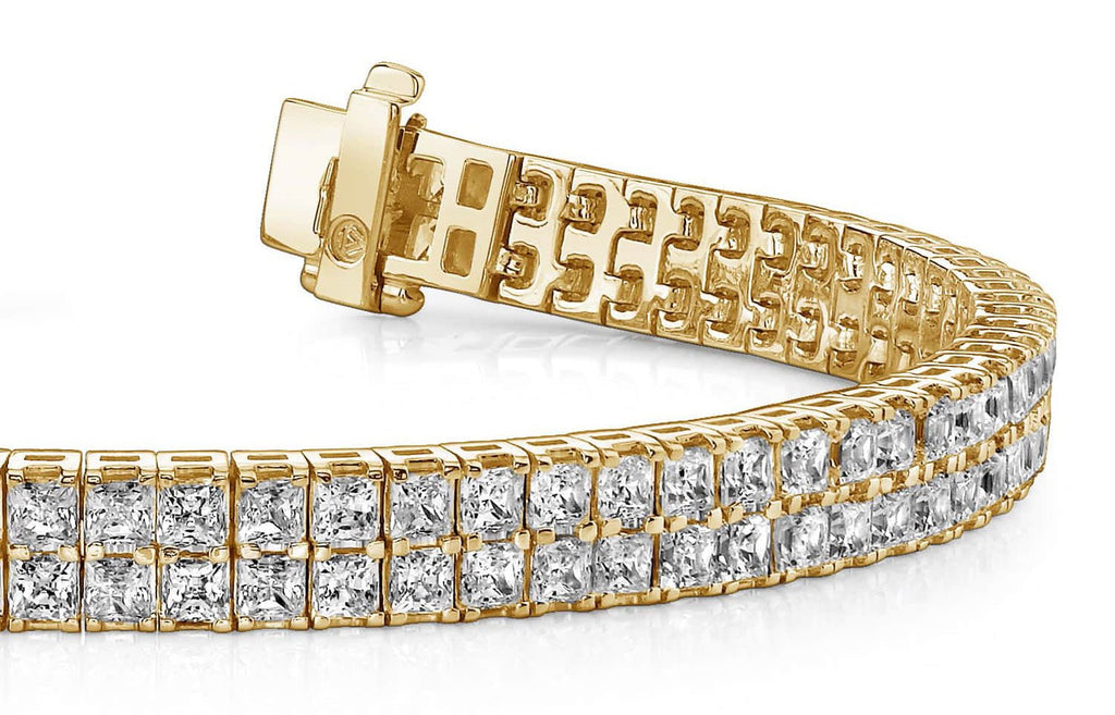 Endless Dreams Princess Cut Tennis Diamond Bracelet with 12.24 ct.(finished) 2.3mm - Luxury Time NYC