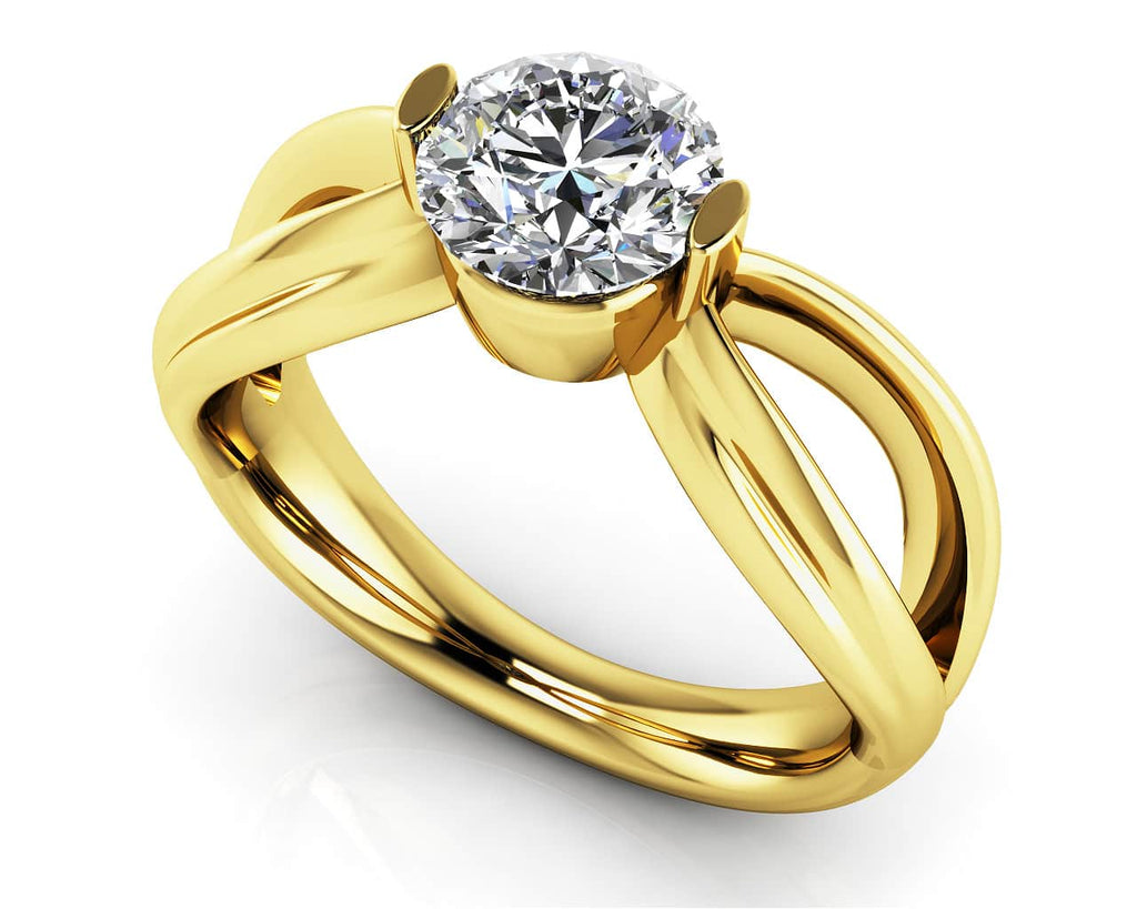 Endless Love Comfort Fit Lab - Grown Diamond Solitaire Ring with 0.50 ct.(finished) 5mm - Luxury Time NYC