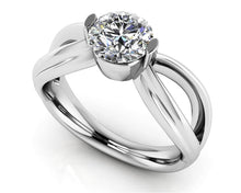 Load image into Gallery viewer, Endless Love Comfort Fit Lab - Grown Diamond Solitaire Ring with 0.50 ct.(finished) 5mm - Luxury Time NYC