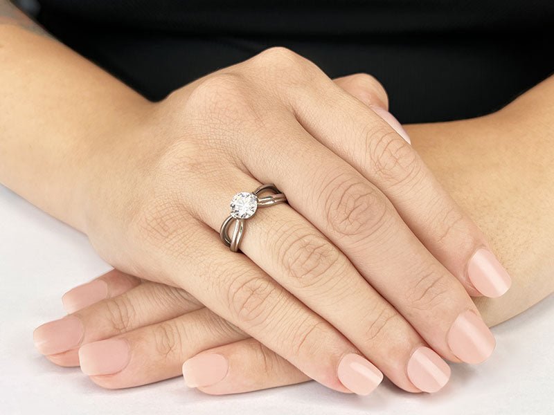 Endless Love Comfort Fit Lab - Grown Diamond Solitaire Ring with 1.00 ct.(finished) 6.5mm - Luxury Time NYC