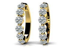 Load image into Gallery viewer, Essential Diamond Hoop Earrings with 0.46 ct.(finished) 2mm - Luxury Time NYC