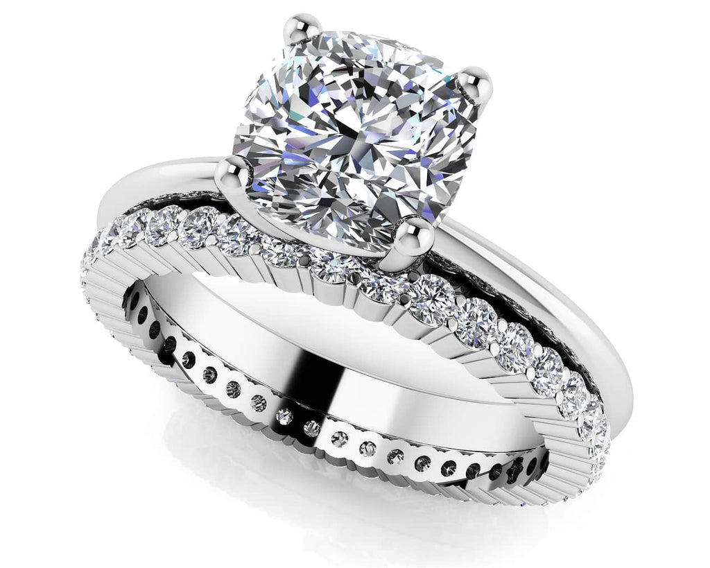 Eternal Light Cushion Solitaire Lab - Grown Diamond Bridal Set with 1.77 ct. (1.25 ct. center diamond) - Luxury Time NYC