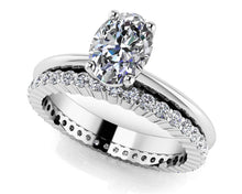 Load image into Gallery viewer, Eternal Light Oval Solitaire Bridal Set Diamond with 1.12 ct. (0.60 ct. center diamond) - Luxury Time NYC