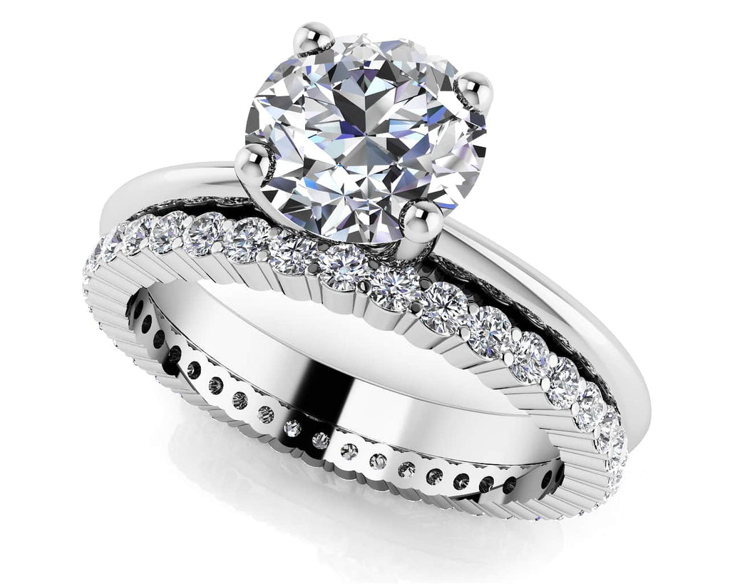 Eternal Light Round Solitaire Lab - Grown Diamond Bridal Set with 1.52 ct. (1.00 ct. center diamond) - Luxury Time NYC