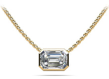 Load image into Gallery viewer, Evening Emerald Diamond Pendant with 0.40 ct.(finished) 5x3mm - Luxury Time NYC