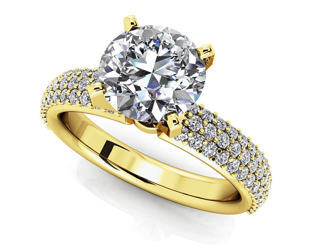 Ever After Four Prong Diamond Engagement Ring with 0.92 ct. (0.50 ct. center diamond) - Luxury Time NYC