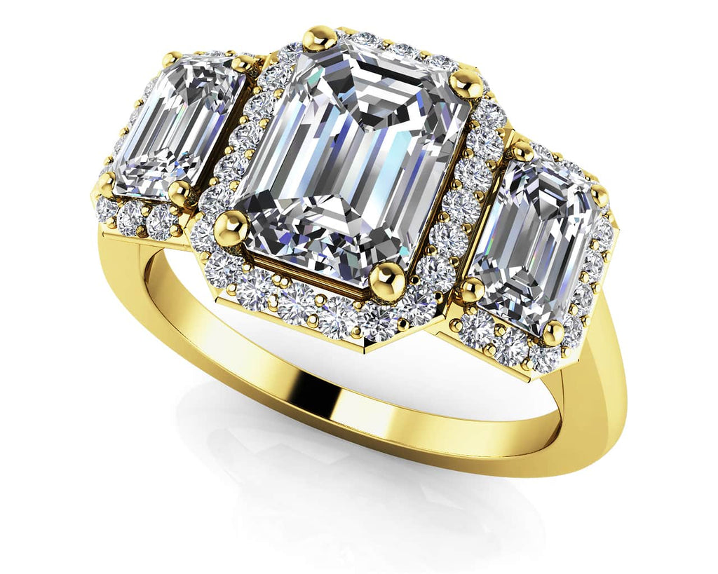 Expressive Love Three Stone Lab - Grown Diamond Ring with 1.72 ct. (1.00 ct. center diamond) - Luxury Time NYC