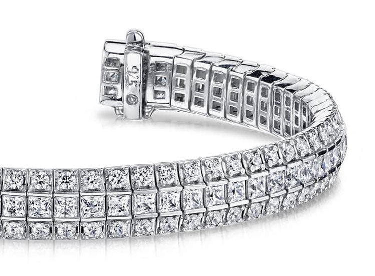 Exquisite Classic Diamond Bracelet with 9.82 ct.(finished) 2.0mm, 2.5mm - Luxury Time NYC