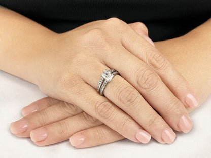 Exquisite Emerald Cut Lab - Grown Diamond Bridal Set with 1.44 ct. (1.00 ct. center diamond) - Luxury Time NYC