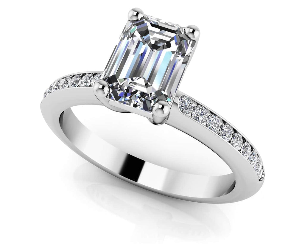 Exquisite Emerald Cut Lab - Grown Diamond Engagement Ring with 1.21 ct. (1.00 ct. center diamond) - Luxury Time NYC