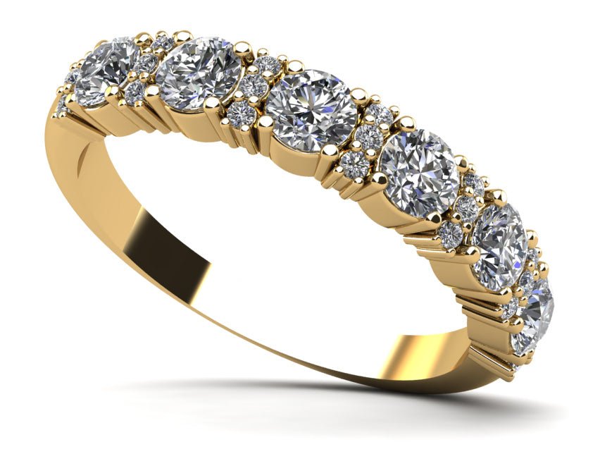 Exquisite Expression Anniversary Diamond Ring with 1.65 ct.(finished) 1.1mm, 4mm - Luxury Time NYC