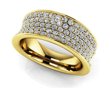 Load image into Gallery viewer, Exquisite Pave Anniversary Diamond Ring with 1.09 ct.(finished) 1.3mm - Luxury Time NYC