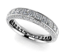 Load image into Gallery viewer, Exquisite Princess And Round Eternity Band Diamond with 2.53 ct.(finished) 1.1mm, 2.2mm - Luxury Time NYC