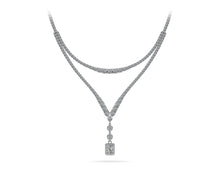 Load image into Gallery viewer, Extravagant Diamond Pendant 2 Row 4 Prong Diamond Necklace with 15.52 ct.(finished) - Luxury Time NYC