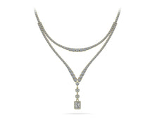 Load image into Gallery viewer, Extravagant Diamond Pendant 2 Row 4 Prong Diamond Necklace with 15.52 ct.(finished) - Luxury Time NYC