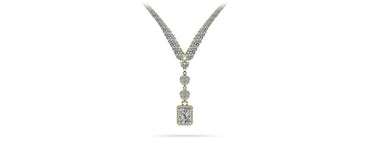Extravagant Diamond Pendant 2 Row 4 Prong Lab - Grown Diamond Necklace with 15.52 ct.(finished) - Luxury Time NYC