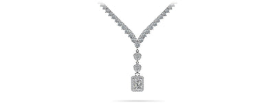 Extravagant Diamond Pendant 3 Prong V Diamond Necklace with 12.22 ct.(finished) - Luxury Time NYC