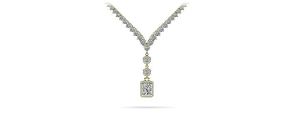 Extravagant Diamond Pendant 3 Prong V Lab - Grown Diamond Necklace with 12.22 ct.(finished) - Luxury Time NYC