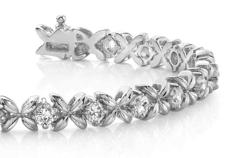 Faceted X Link Diamond Bracelet with 2.08 ct.(finished) 3.0mm - Luxury Time NYC