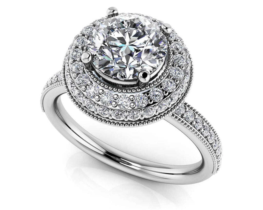 Fall In Love With Vintage Diamond Engagement Ring with 1.20 ct. (0.75 ct. center diamond) - Luxury Time NYC