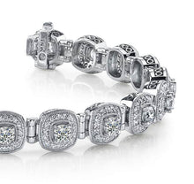 Load image into Gallery viewer, Fanciful Round Diamond Bracelet With Tube Links Diamond with 2.86 ct.(finished) 1mm, 2.5mm - Luxury Time NYC